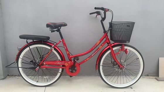 24 inch Vrouwenfiets met achterste rek Elegante dames fiets Bicicleta Urbana Femenina Klassieke stijl Vrouwenfiets