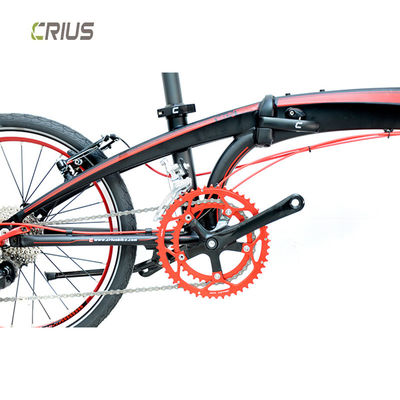 20 inch opvouwbare fiets met 9 versnellingen en draagbaar ontwerp gemaakt van legeringsmateriaal
