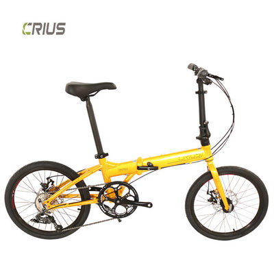 Draagbare 20" aluminium legering vouwfiets met voor- en achter V-remsysteem