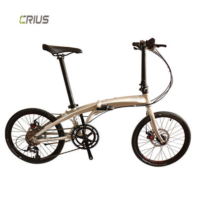 Voor- en achterwiel V-rem 20 inch Mini vouwfiets met SMN 3500 achterderailleur