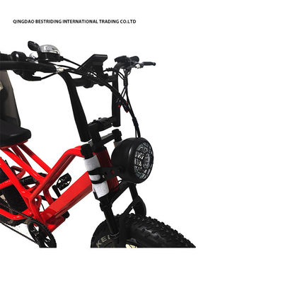 Mechanische schijfrem Elektrische fiets 48v 500w Motor Ebike 2 wiel 20 inch dikke band