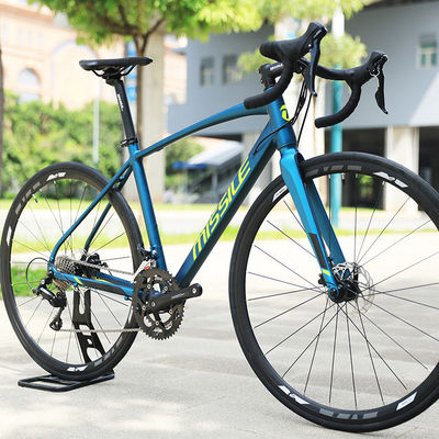 700C Volledige aluminium koolstofvezel fiets 21 snelheid dubbele schijfrem Volle koolstof wegfiets