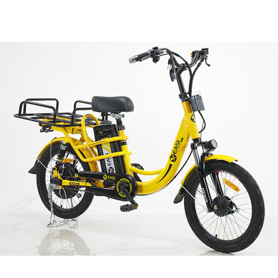 Elektrische vrachtfiets voor levering Stalen frame 48V 400W borstelloze motor Lithiumbatterij