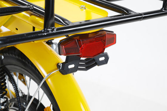 Elektrische vrachtfiets voor levering Stalen frame 48V 400W borstelloze motor Lithiumbatterij