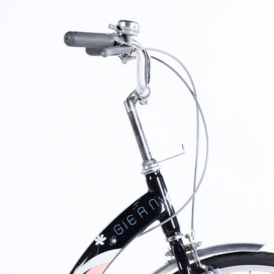 24 staal frame single speed dames fiets stadsfiets met voor- en achterwiel schijfrem