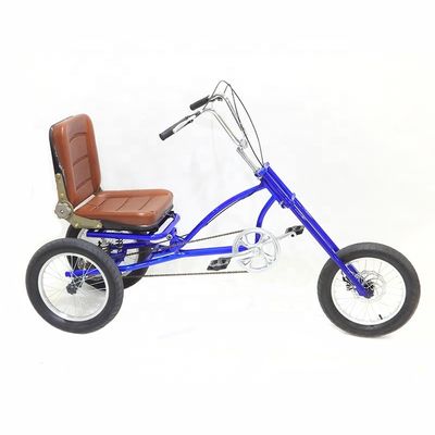 Voorste achterrem 16 inch volwassen driewieler trike met aluminium pedaal en enkele snelheid