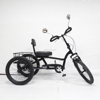Hoog koolstofstaal frame 7 snelheden vracht trike met 24 inch dikke aluminium alloy wielen