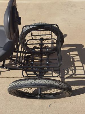 Hoog koolstofstaal frame 7 snelheden vracht trike met 24 inch dikke aluminium alloy wielen