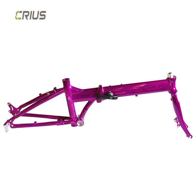 20" aluminium legering vouwfiets frame met glanzende oppervlakte verwerking modus Geschikt