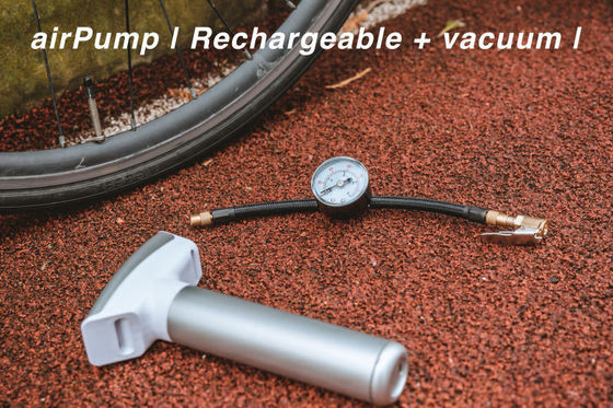 Draagbare luchtcompressorpomp voor auto's en elektrische fietsdrukmeter inbegrepen