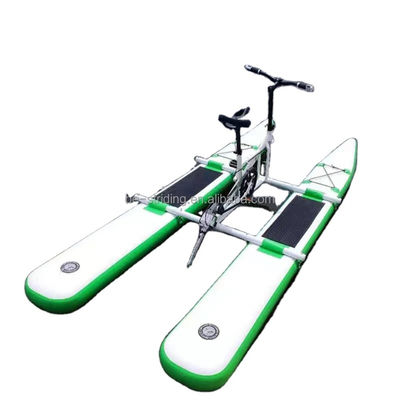 Outdoor watersport Metalen waterfiets met opblaasbare zwevende propellerfiets