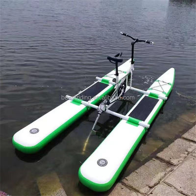 Outdoor watersport Metalen waterfiets met opblaasbare zwevende propellerfiets