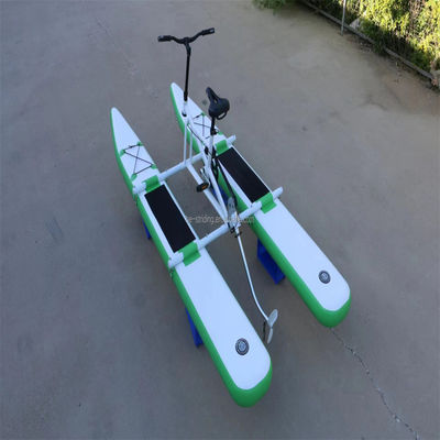 Outdoor watersport Metalen waterfiets met opblaasbare zwevende propellerfiets