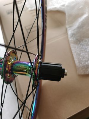 Wegfietsen 20 inch Aluminium Alloy Wheelset 8/9/10/11 Speed 4 Bearing Double Wall Rainbow Color