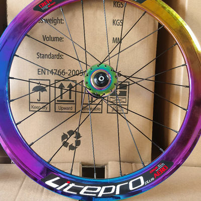 20 inch koolstofvezel wielstel voor wegfietsen 8/9/10/11 snelheid dubbele wand regenboog kleur