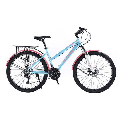 Mechanische schijfrem 21 snelheden Stalen frame Mountain Road Bike voor stadsreisfiets