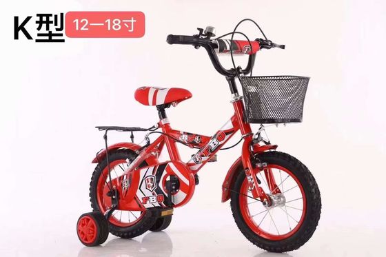 Steel Rim 12 inch Kids Bike met trainingswielen Entry Level Bike voor kinderen 12 14 16 18 20 inch met drager