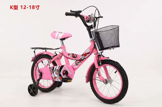 Steel Rim 12 inch Kids Bike met trainingswielen Entry Level Bike voor kinderen 12 14 16 18 20 inch met drager