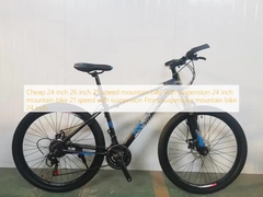 Goedkope 24 inch 26 inch 21-speed mountainbike met vering 24 inch mountainbike 21 versnellingen met vering Voorvering mountainbike 24 inch
